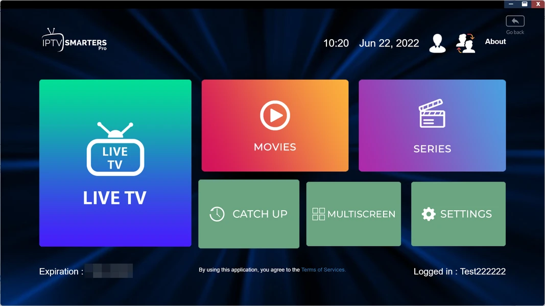 Mockup de TV Smart com aplicativo IPTV